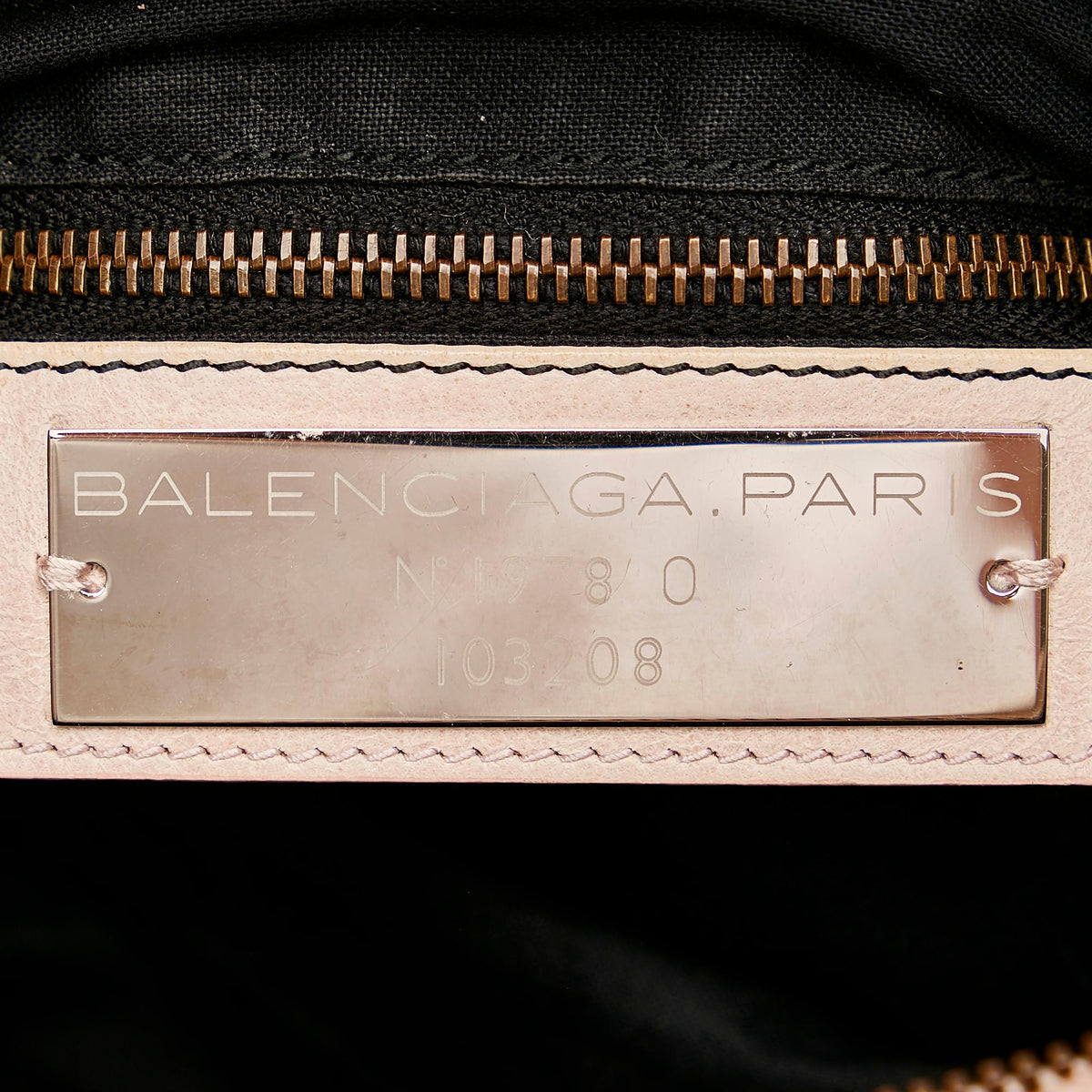 Balenciaga Motocross Classic First Lambskin Leather Satchel 33550 hardware detail