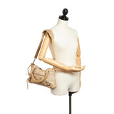 Balenciaga Motocross Classic First Lambskin Leather Satchel 34047 interior view