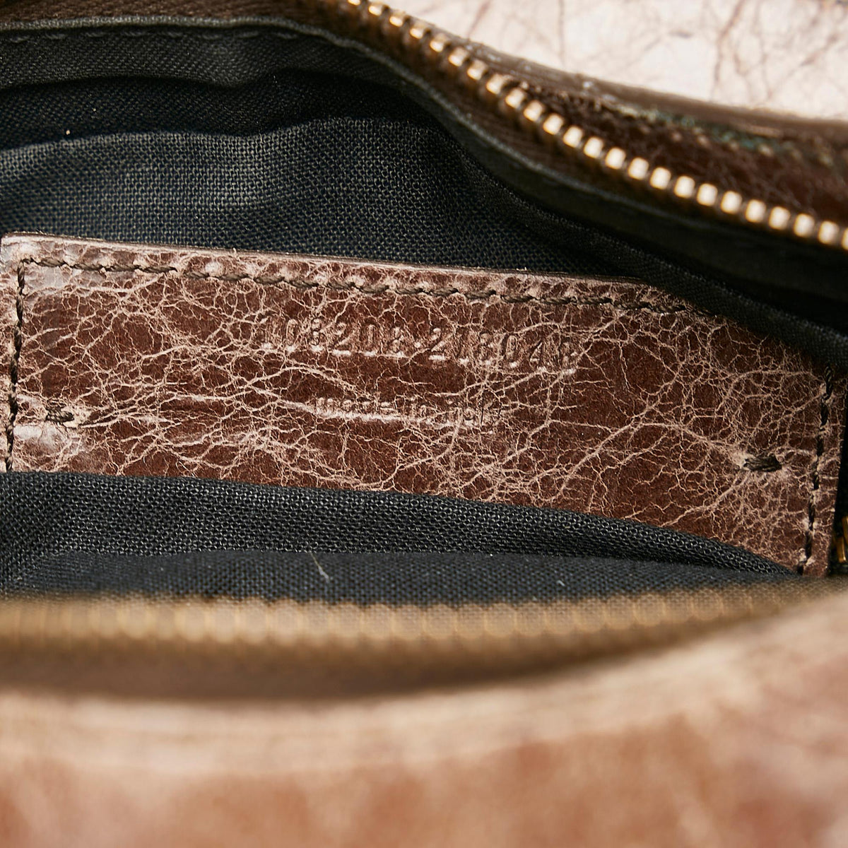 Balenciaga Motocross Classic First Lambskin Leather Shoulder Bag close-up view
