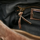 Balenciaga Motocross Classic First Lambskin Leather Shoulder Bag front view