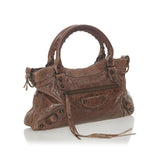 Balenciaga Motocross Classic First Lambskin Leather Shoulder Bag side view