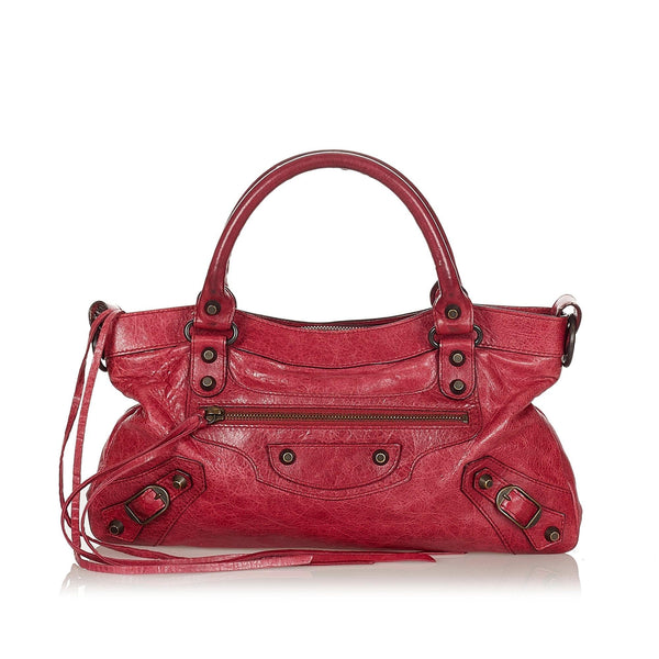 Balenciaga Motocross Classic First Leather Satchel | Designer Luxury Handbag