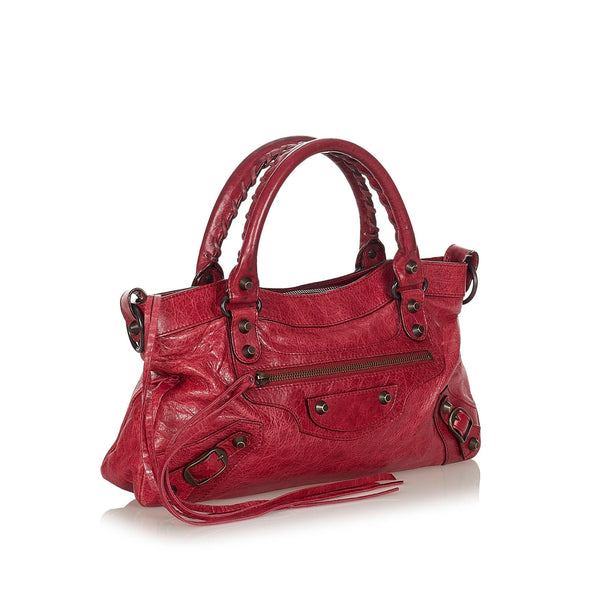 Balenciaga Motocross Classic First Leather Satchel | Designer Luxury Handbag