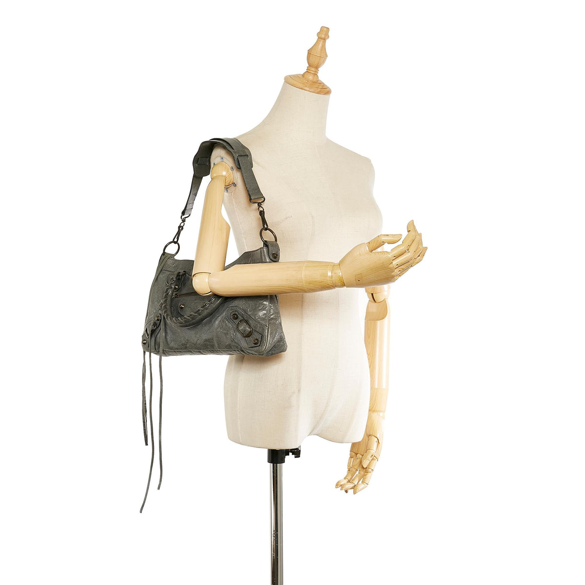 Balenciaga Motocross Classic First Leather Satchel | Authentic Pre-Owned interior view