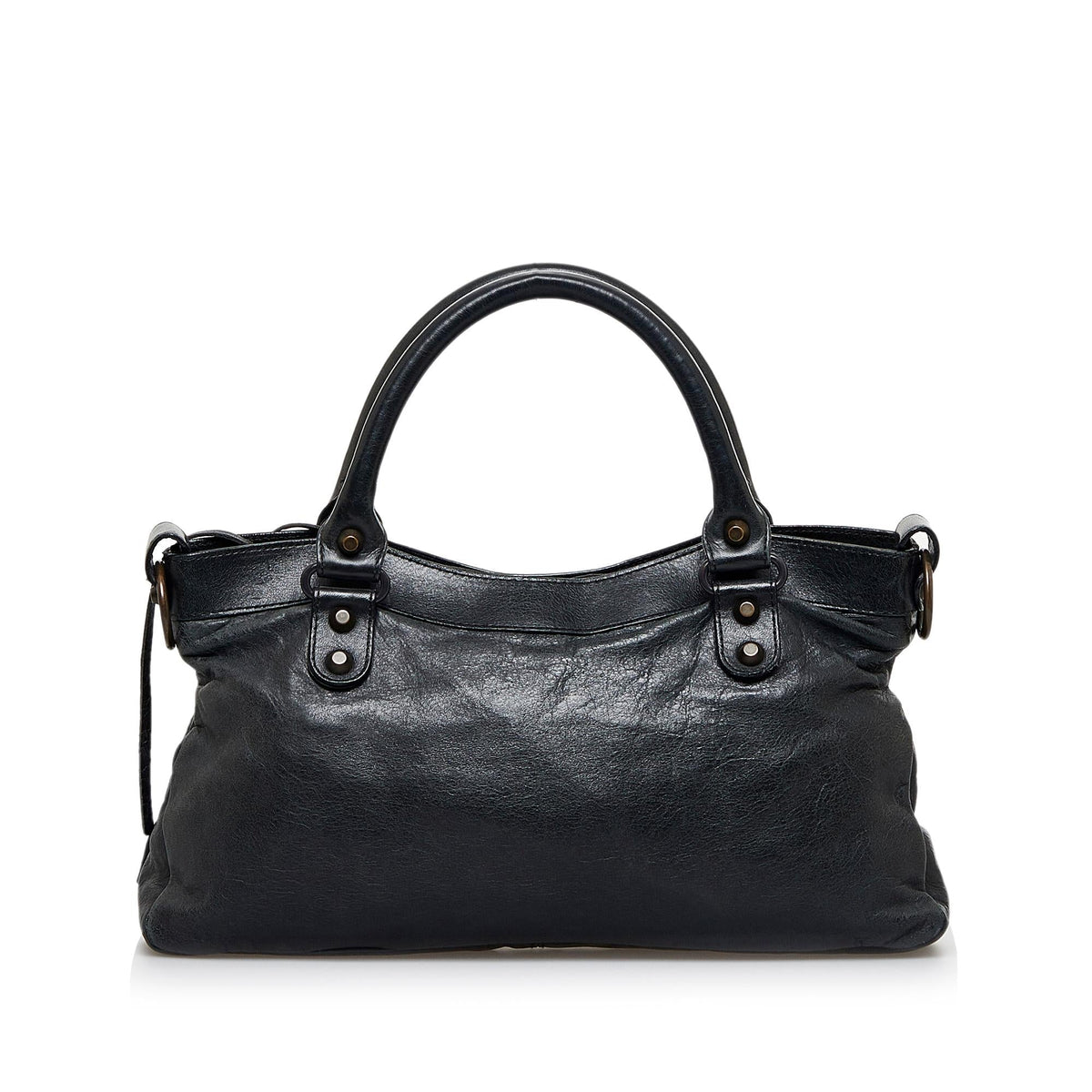 Balenciaga Motocross Classic First Handbag HgSRBn | Authentic Pre-Owned angle view