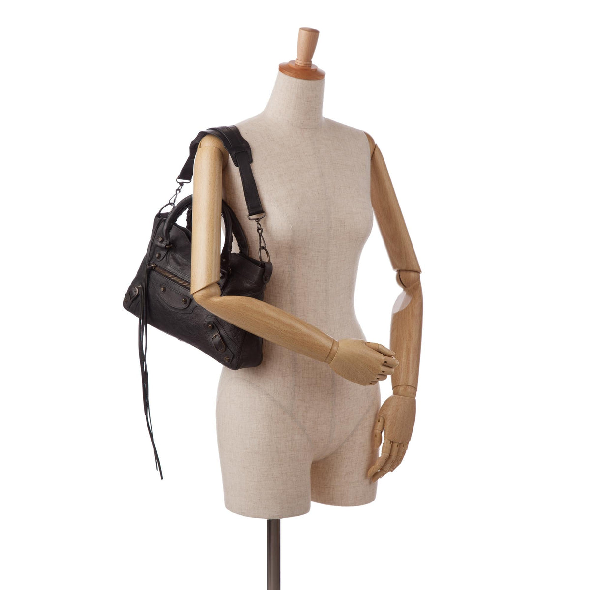 Balenciaga Motocross Classic First Handbag tI6mCn | Authentic Pre-Owned side view
