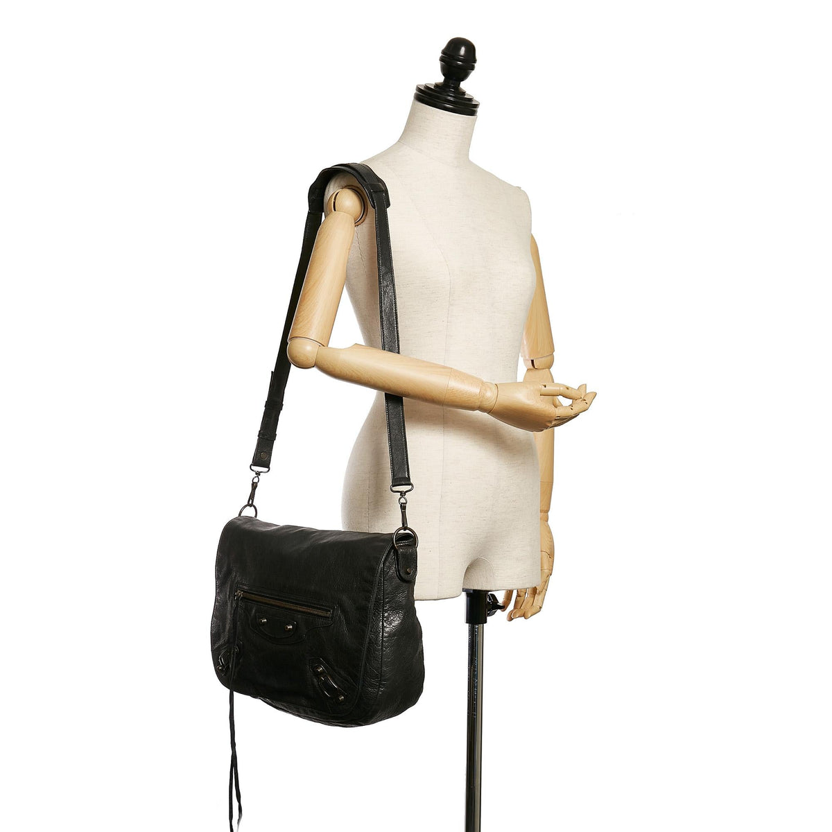 Balenciaga Motocross Classic Folk Crossbody Bag | Authentic Pre-Owned back view