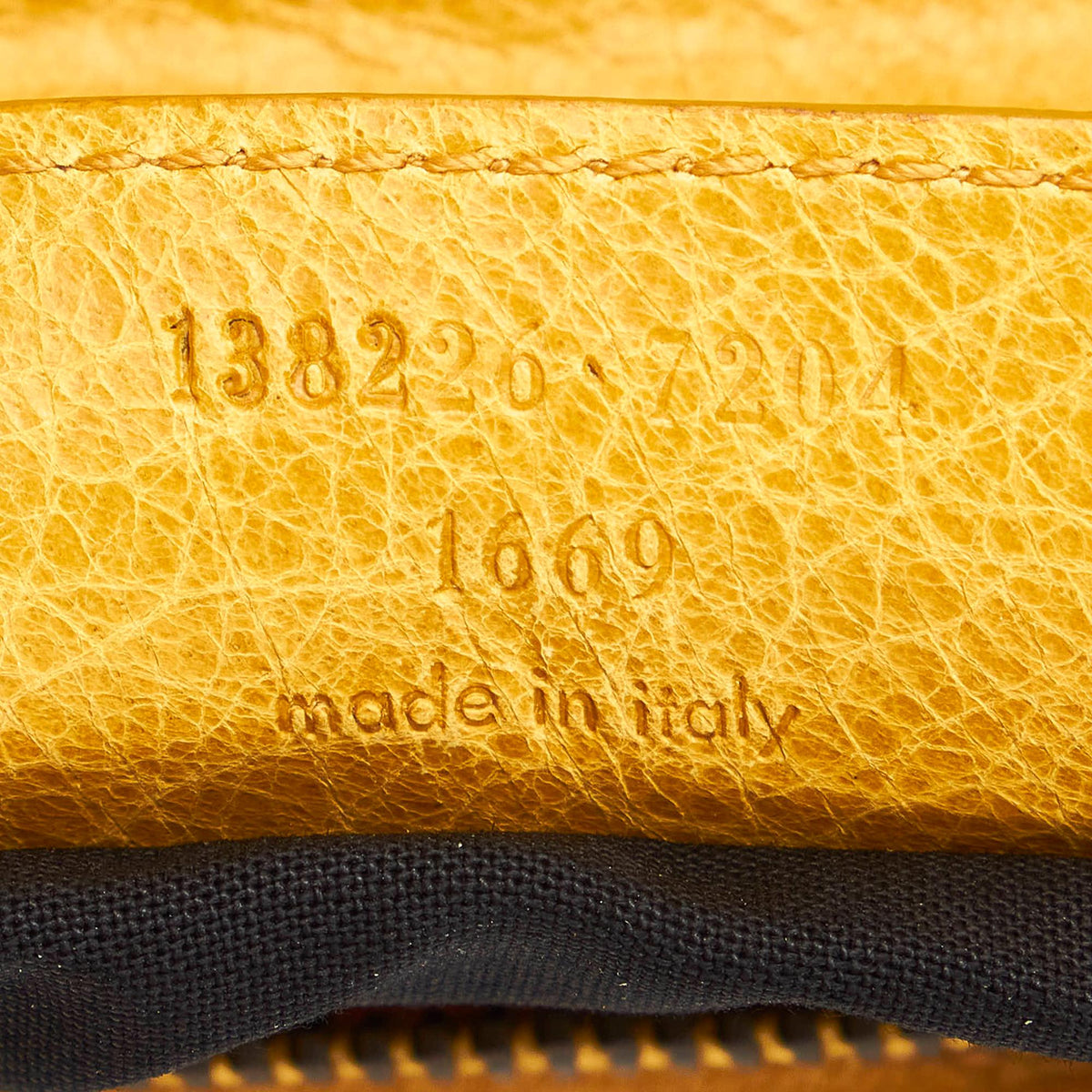 Balenciaga Motocross Classic Hip Baguette Handbag | Authentic Pre-Owned close-up view