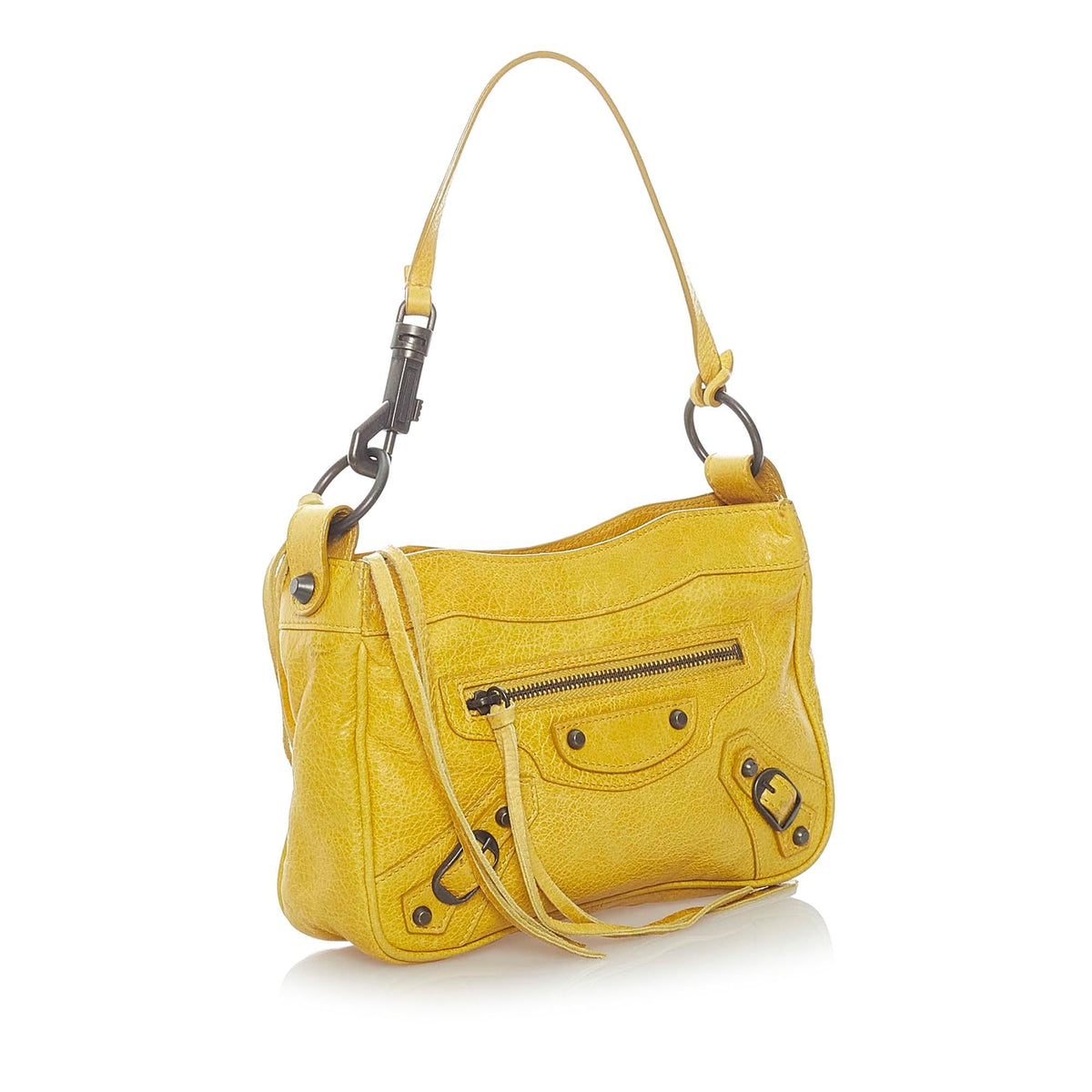 Balenciaga Motocross Classic Hip Baguette Handbag | Authentic Pre-Owned side view