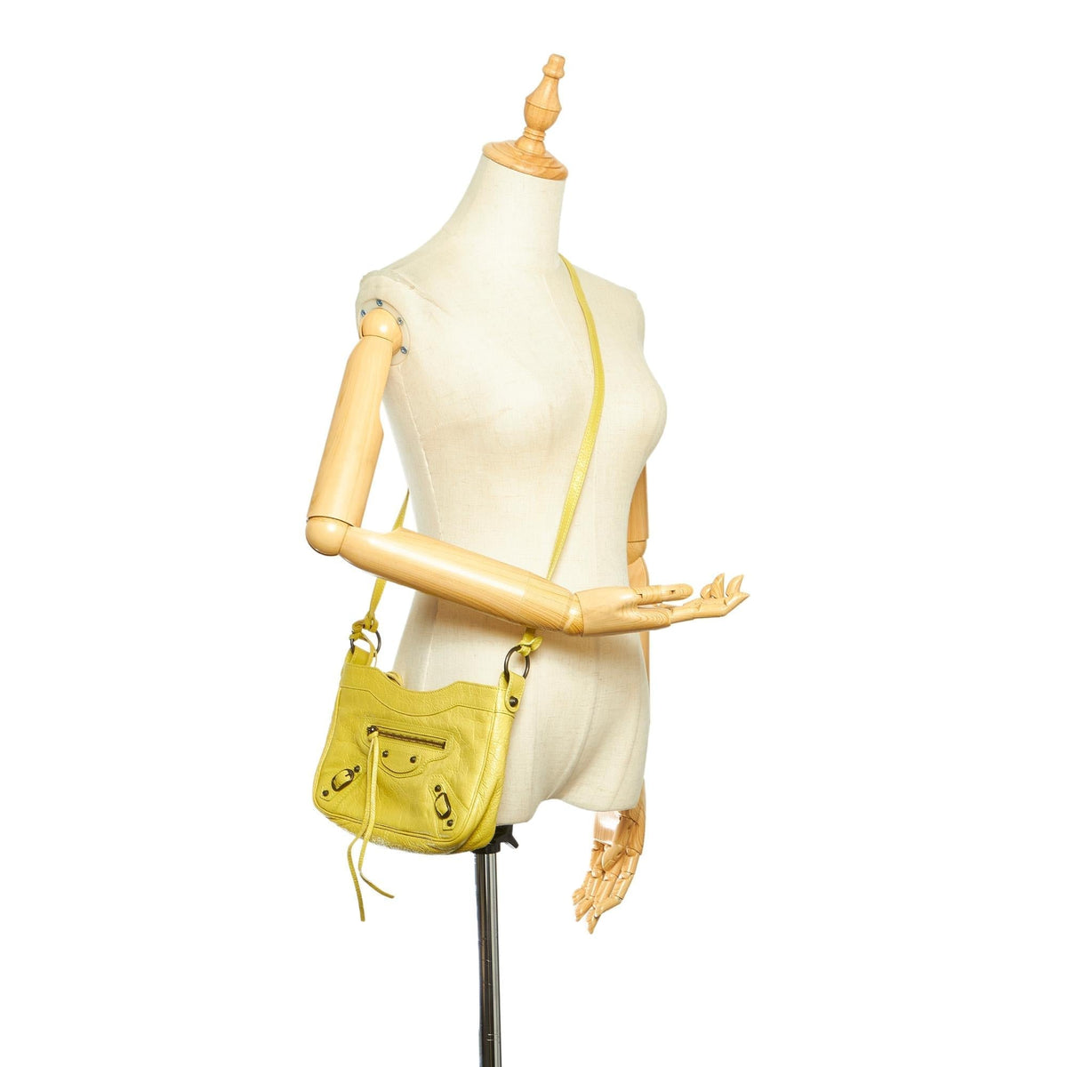 Balenciaga Motocross Classic Hip Leather Crossbody Bag interior view