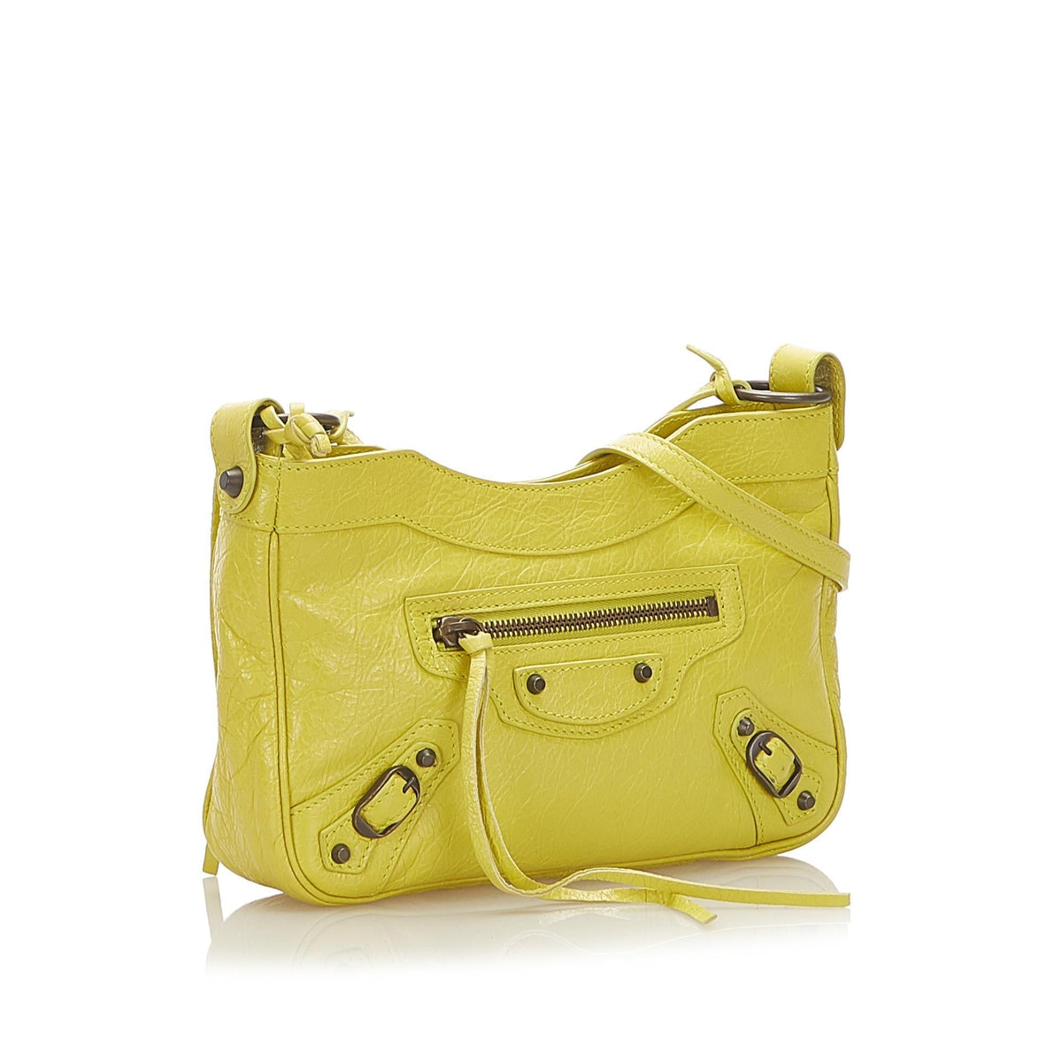 Balenciaga Motocross Classic Hip Leather Crossbody Bag side view