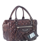 Balenciaga women's handbag Brown luxury designer leather