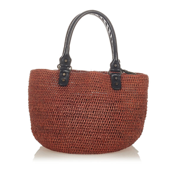Balenciaga Motocross Classic Panier Basket Bag — Woven Luxury Basket Bag