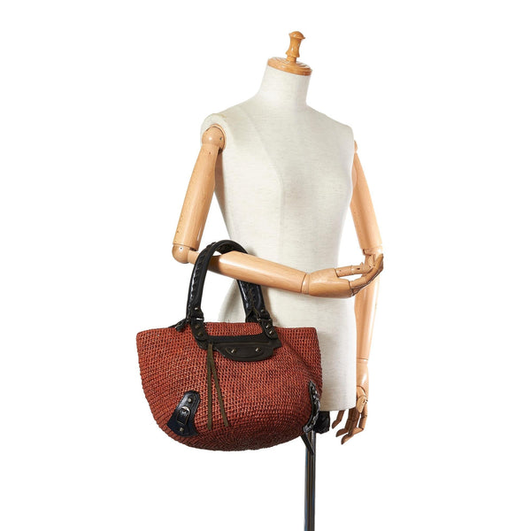 Balenciaga Motocross Classic Panier Basket Bag — Woven Luxury Basket Bag