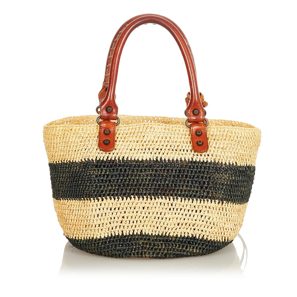 Balenciaga Motocross Classic Panier Basket Bag — Woven Luxury Basket Bag