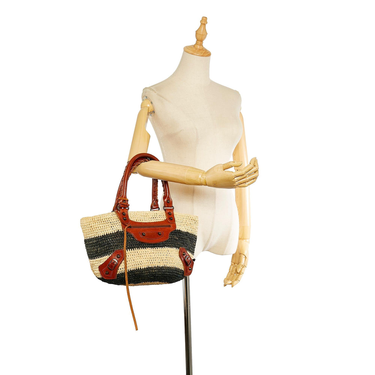 Balenciaga Motocross Classic Panier Basket Bag — Woven Luxury Basket Bag