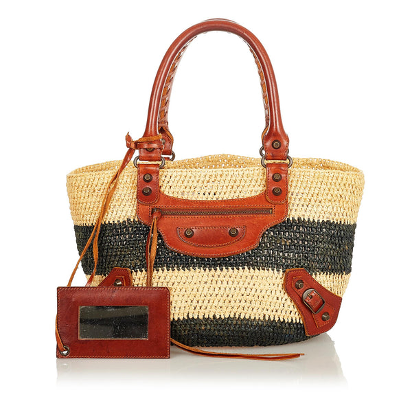 Balenciaga Motocross Classic Panier Basket Bag — Woven Luxury Basket Bag