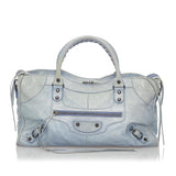 Balenciaga Motocross Classic Part Time Lambskin Leather Satchel 30377
