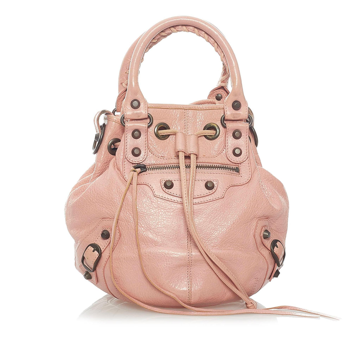 Balenciaga Motocross Classic Pompon Bucket Bag | Authentic Pre-Owned