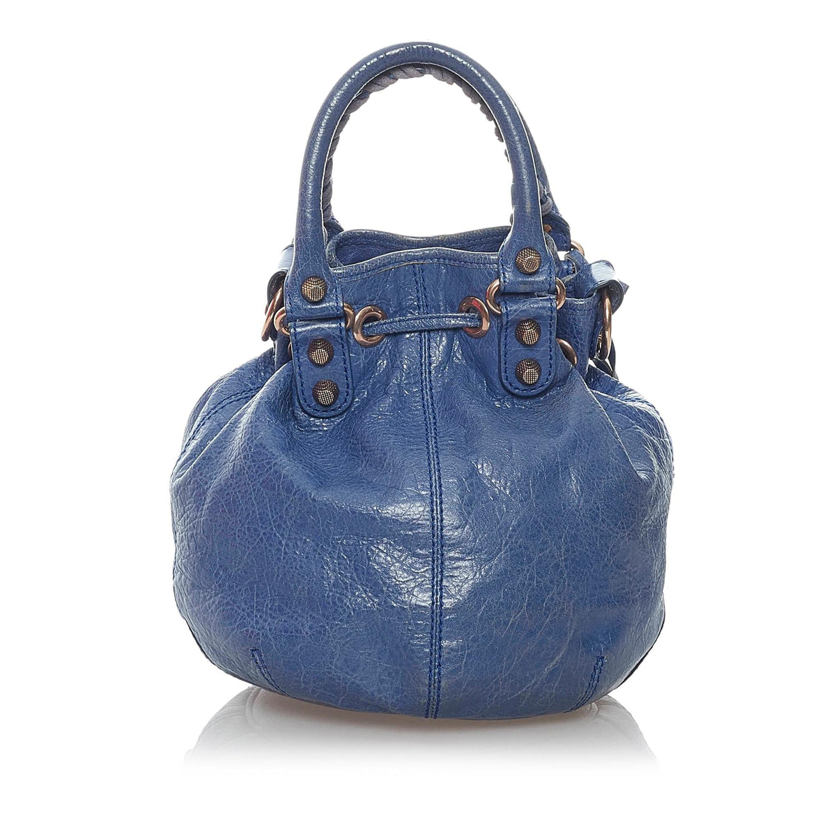 Balenciaga Motocross Classic Pompon Satchel | Authentic Pre-Owned angle view