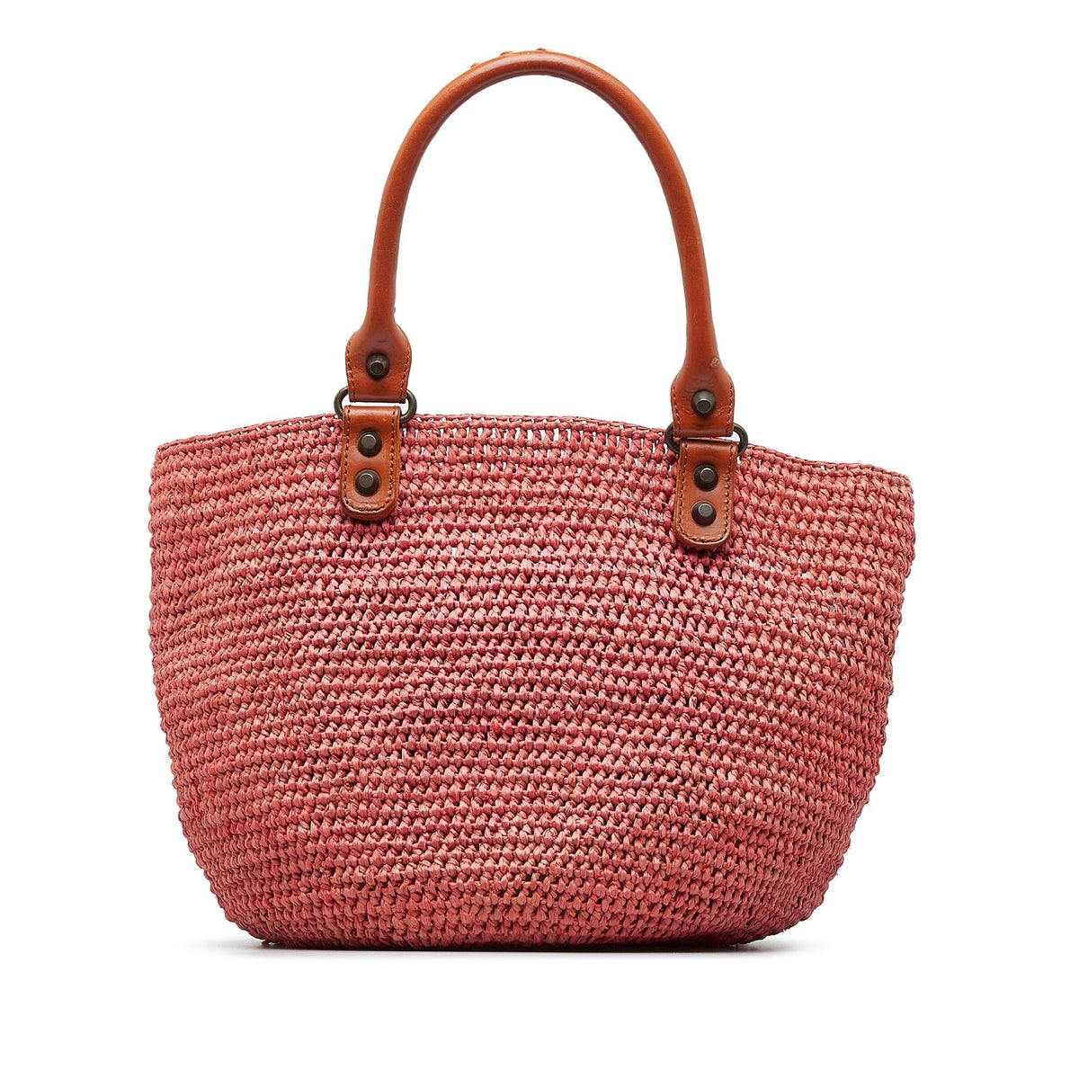 Balenciaga Motocross Classic Raffia Panier Handbag DkYaYu | Authentic Pre-Owned angle view