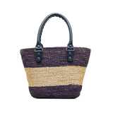 Balenciaga Motocross Classic Raffia Panier Handbag AcdCnl | Authentic Pre-Owned angle view