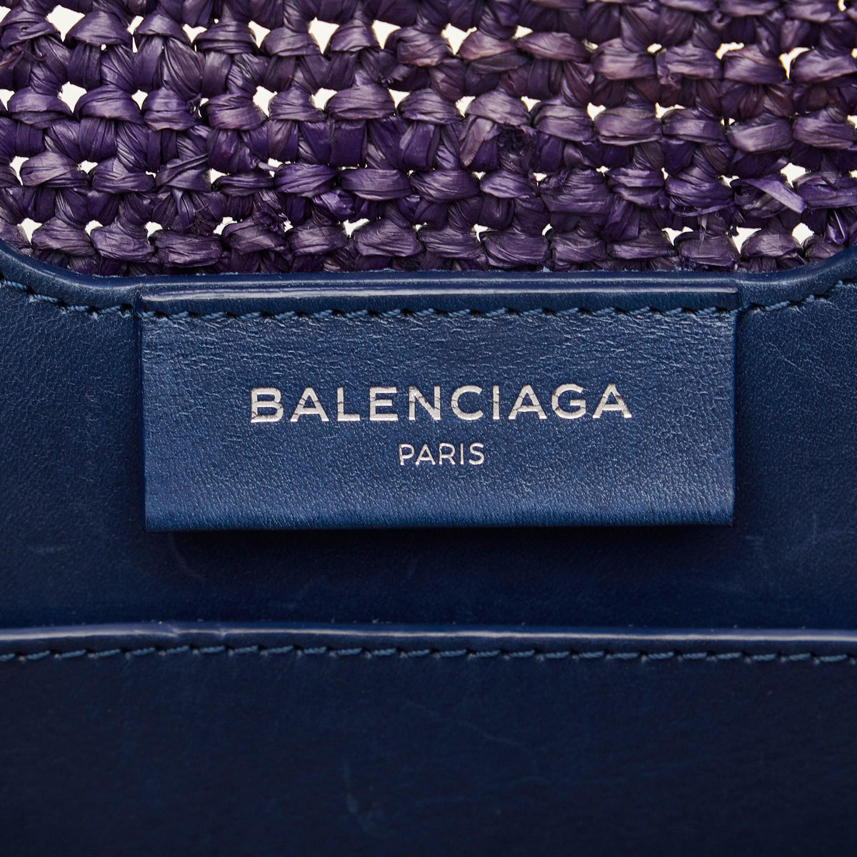 Balenciaga Motocross Classic Raffia Panier Handbag AcdCnl | Authentic Pre-Owned hardware detail