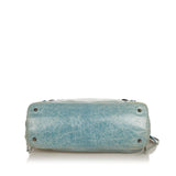 Balenciaga Motocross Classic Step Leather Handbag | Authentic Pre-Owned back view