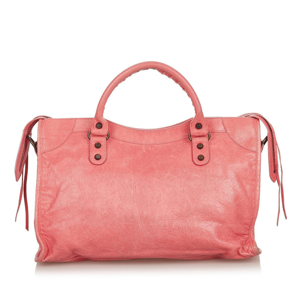 Balenciaga Motocross Classic Town Leather Satchel | Designer Luxury Handbag