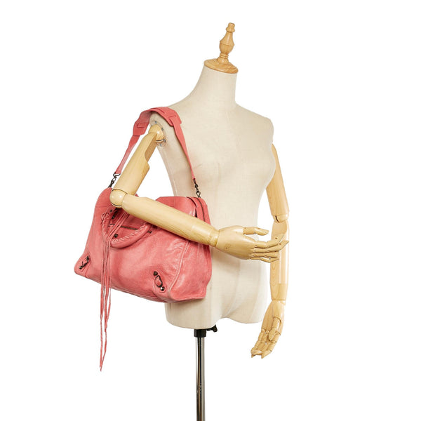 Balenciaga Motocross Classic Town Leather Satchel | Designer Luxury Handbag