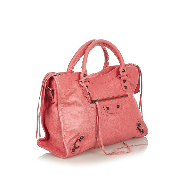 Balenciaga Motocross Classic Town Leather Satchel | Designer Luxury Handbag