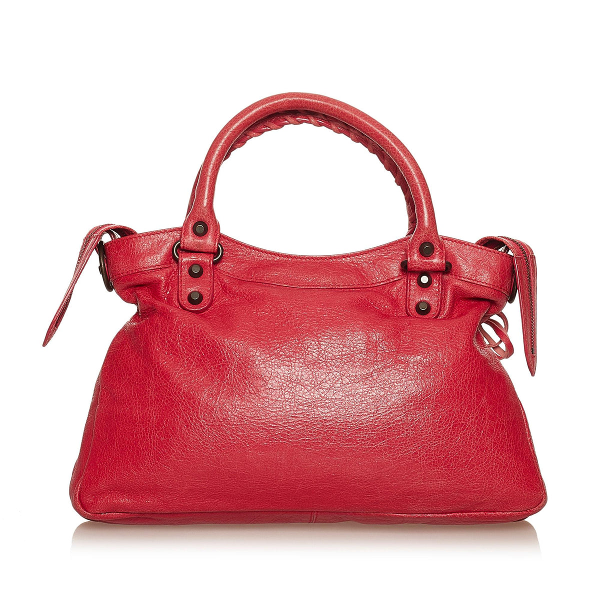 Balenciaga Motocross Classic Town Leather Satchel 29401 | Authentic Pre-Owned angle view