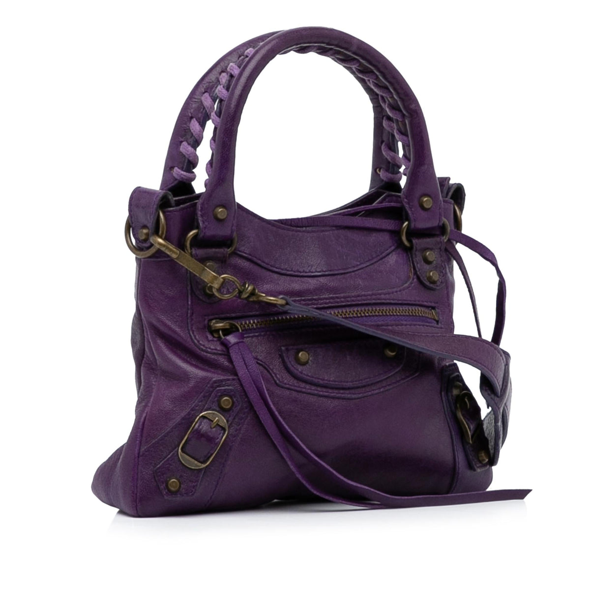 Balenciaga Motocross Classic Town Handbag | Authentic Pre-Owned side view
