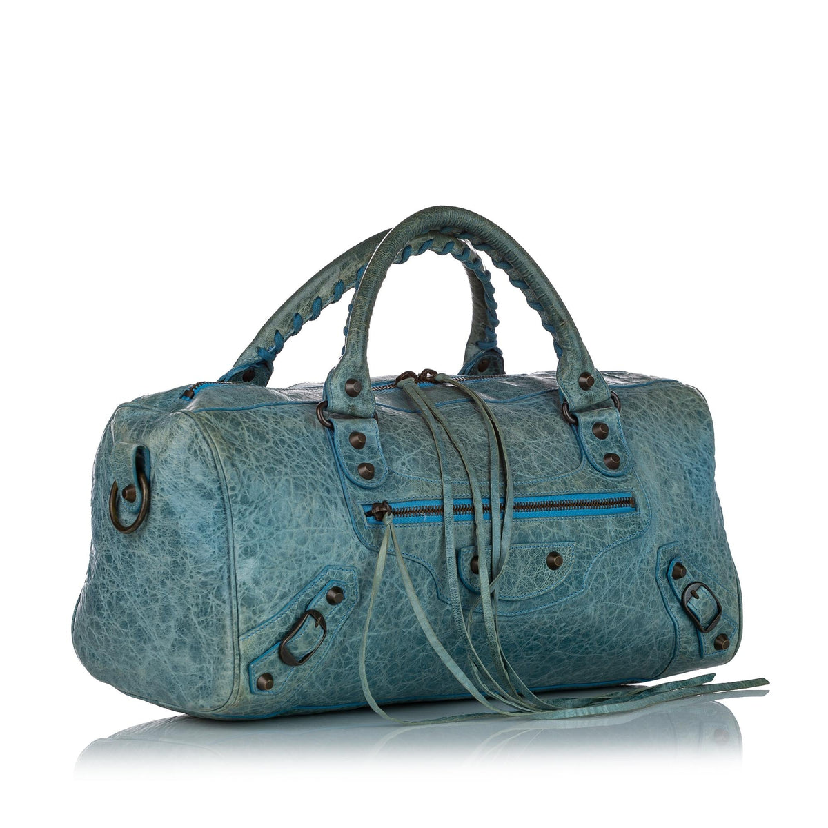 Balenciaga Motocross Classic Twiggy Leather Satchel 25999 | Authentic Pre-Owned side view