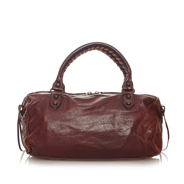 Balenciaga Motocross Classic Twiggy Leather Satchel | Designer Luxury Handbag