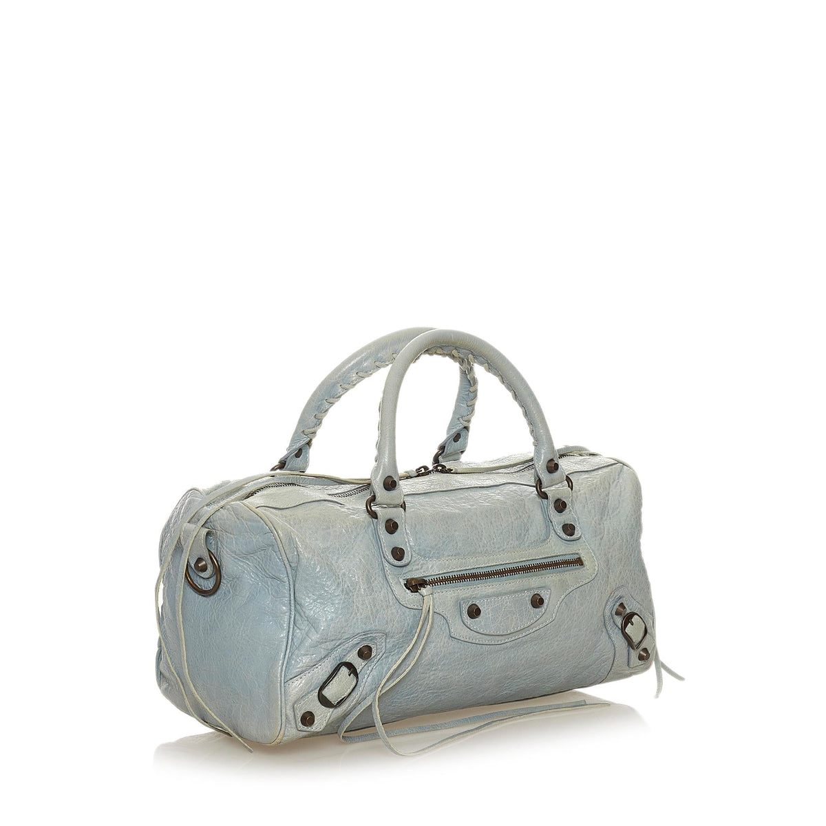 Balenciaga Motocross Classic Twiggy Leather Satchel | Designer Luxury Handbag