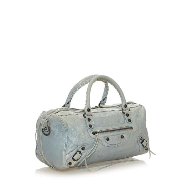 Balenciaga Motocross Classic Twiggy Leather Satchel | Designer Luxury Handbag