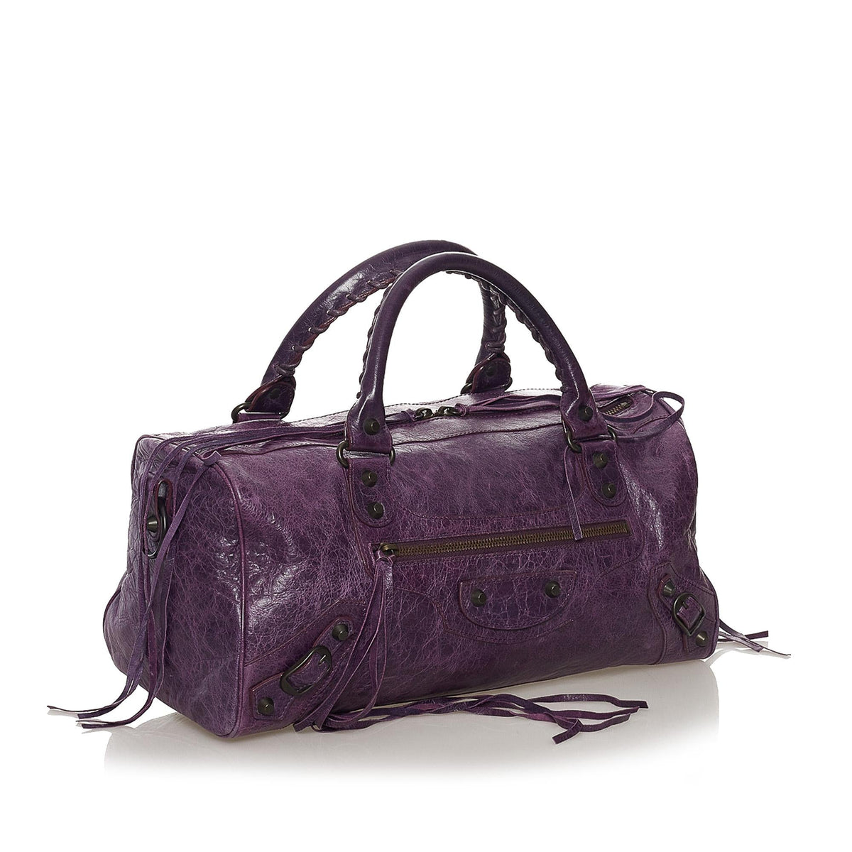 Balenciaga Motocross Classic Twiggy Leather Satchel 32992 | Authentic Pre-Owned side view