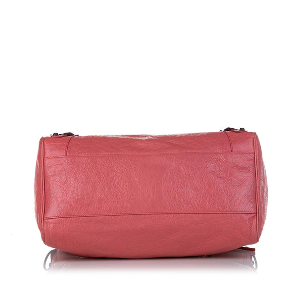 Balenciaga Motocross Classic Velo Lambskin Leather Satchel | Designer Luxury Handbag