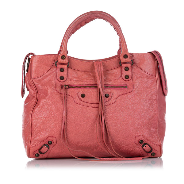 Balenciaga Motocross Classic Velo Lambskin Leather Satchel | Designer Luxury Handbag
