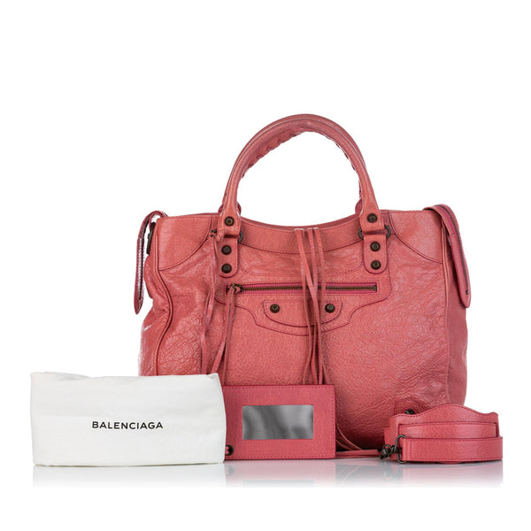 Balenciaga Motocross Classic Velo Lambskin Leather Satchel | Designer Luxury Handbag