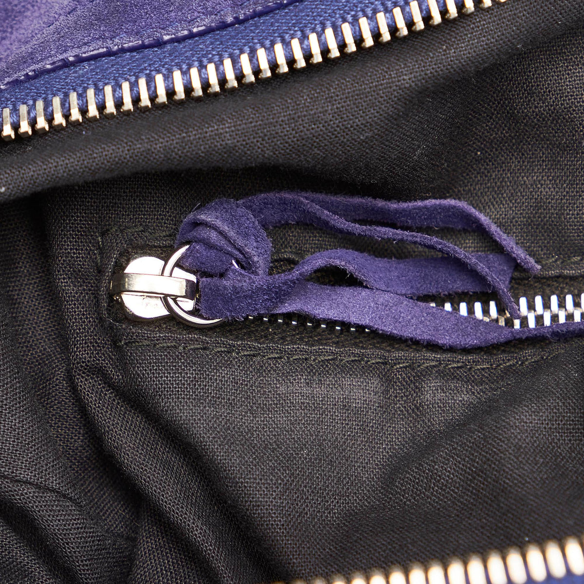 Balenciaga Motocross Classic Velo Velvet Satchel | Authentic Pre-Owned close-up view