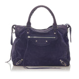 Balenciaga Motocross Classic Velo Velvet Satchel | Authentic Pre-Owned