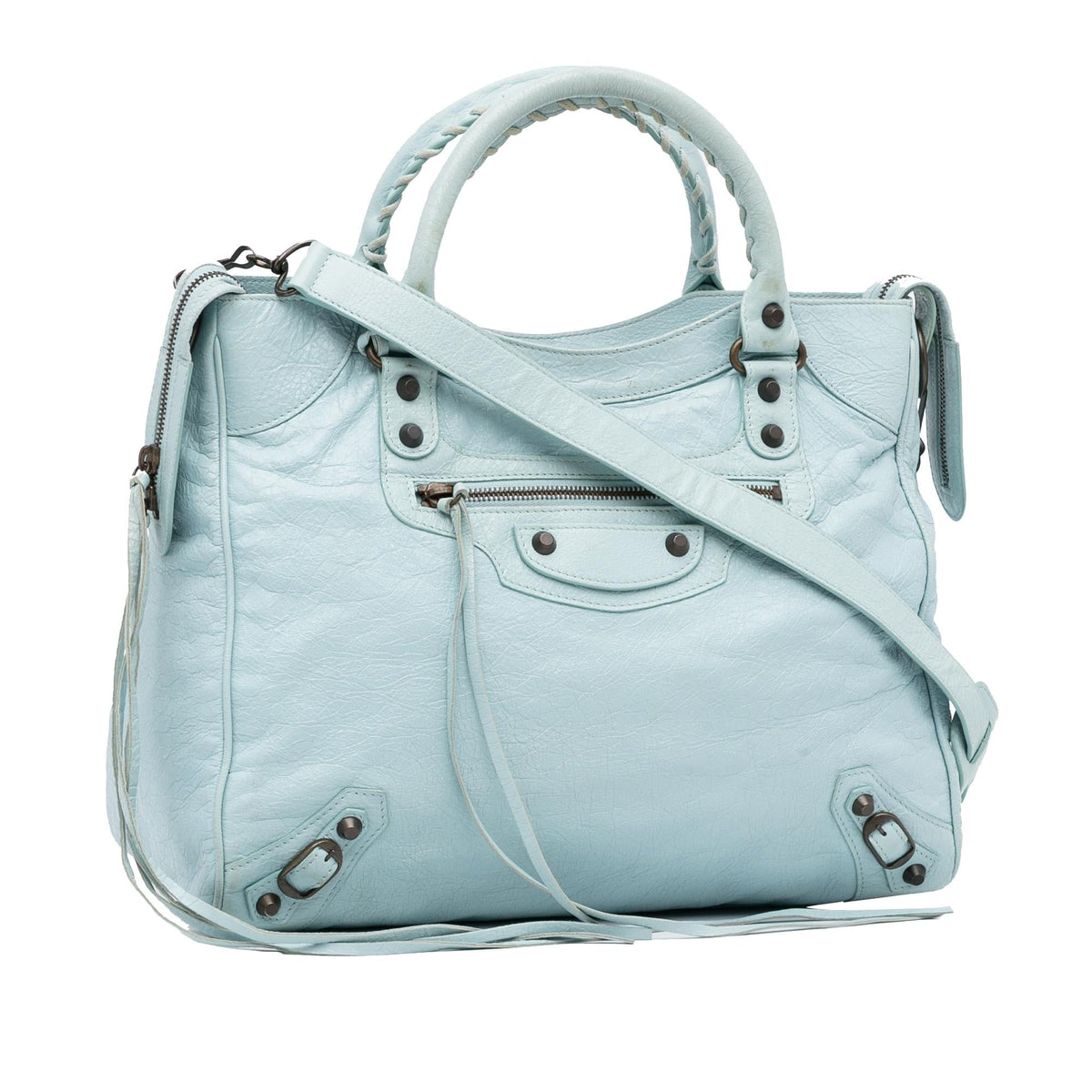 Balenciaga Motocross Classic Velo Handbag | Authentic Pre-Owned side view