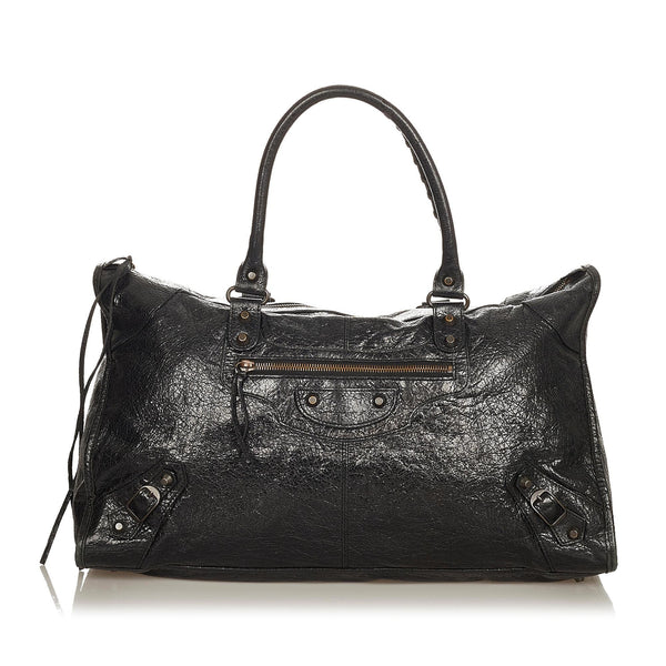 Balenciaga Motocross Classic Work Lambskin Leather Handbag | Designer Luxury Handbag