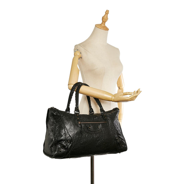 Balenciaga Motocross Classic Work Lambskin Leather Handbag | Designer Luxury Handbag
