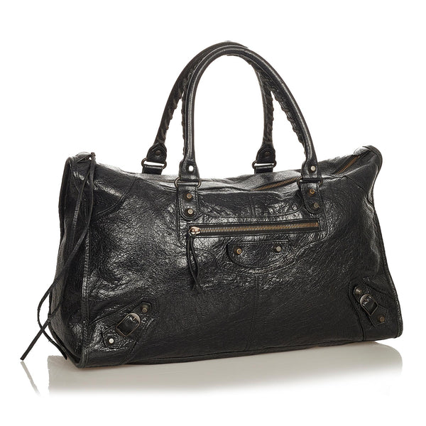 Balenciaga Motocross Classic Work Lambskin Leather Handbag | Designer Luxury Handbag