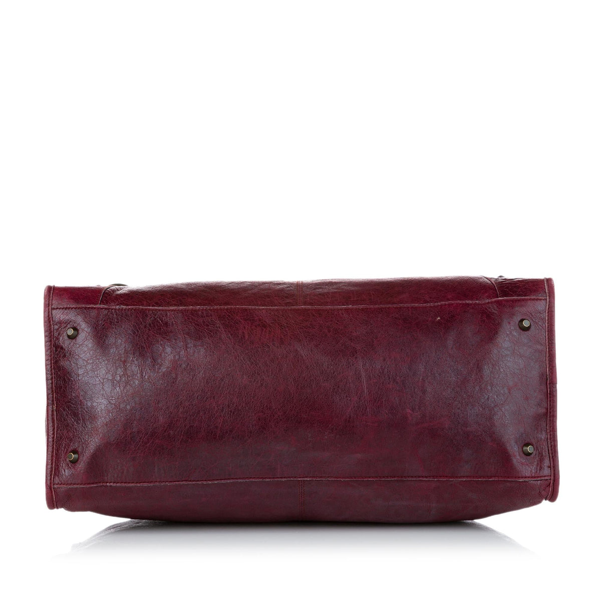 Balenciaga Motocross Classic Work Lambskin Leather Handbag 28262 back view