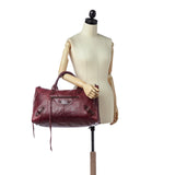Balenciaga Motocross Classic Work Lambskin Leather Handbag 28262 angle view