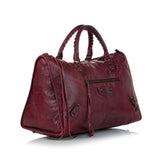 Balenciaga Motocross Classic Work Lambskin Leather Handbag 28262 side view